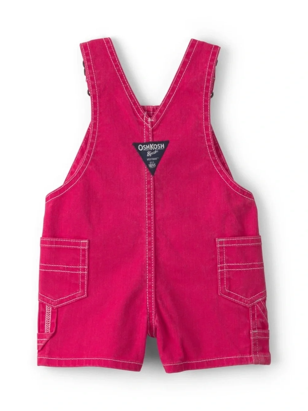 NEW OshKosh B'gosh Baby Boys Shortalls Overalls Red Size 18 Months NWT
